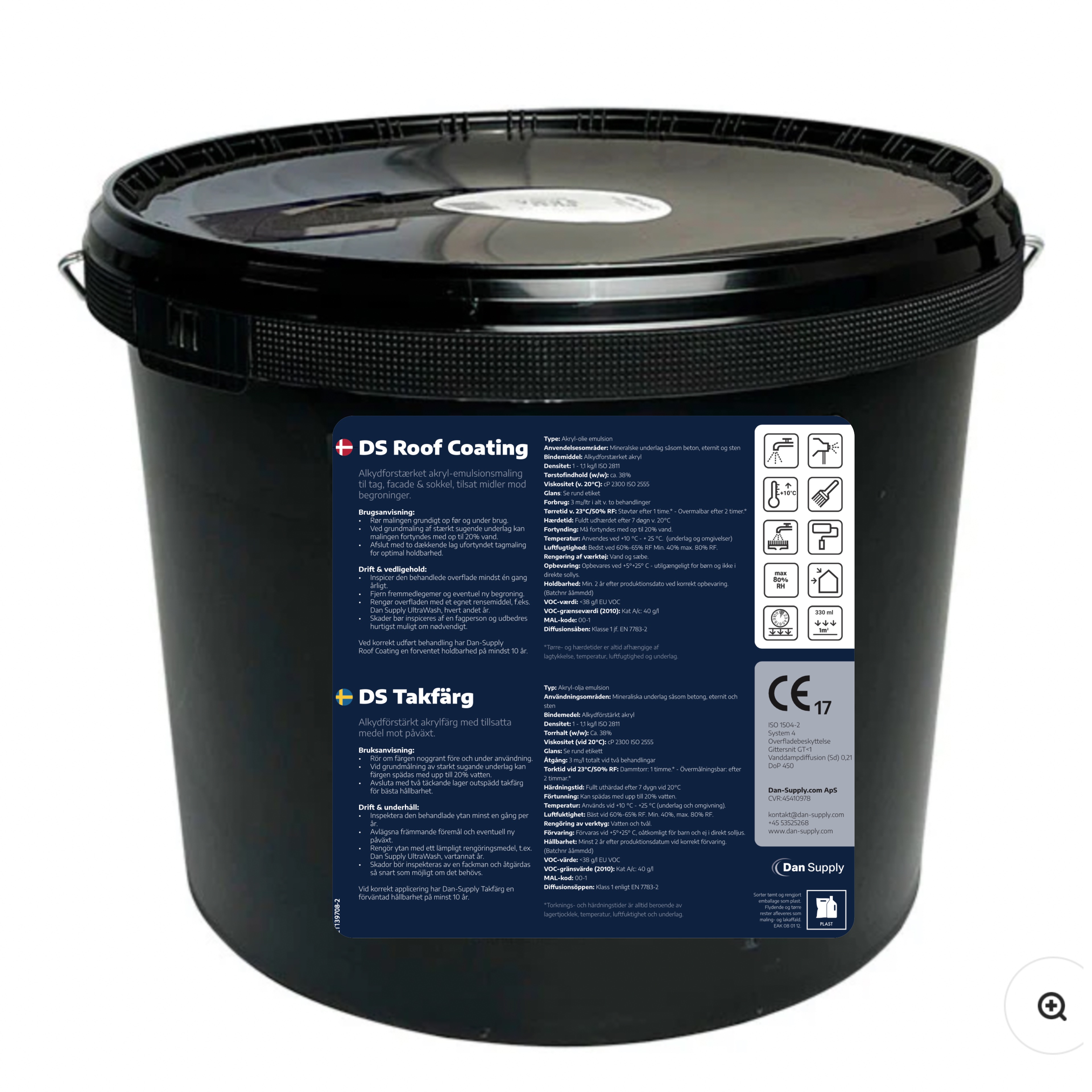 Takbeläggning SVART glansig 12 - 24x20 liter