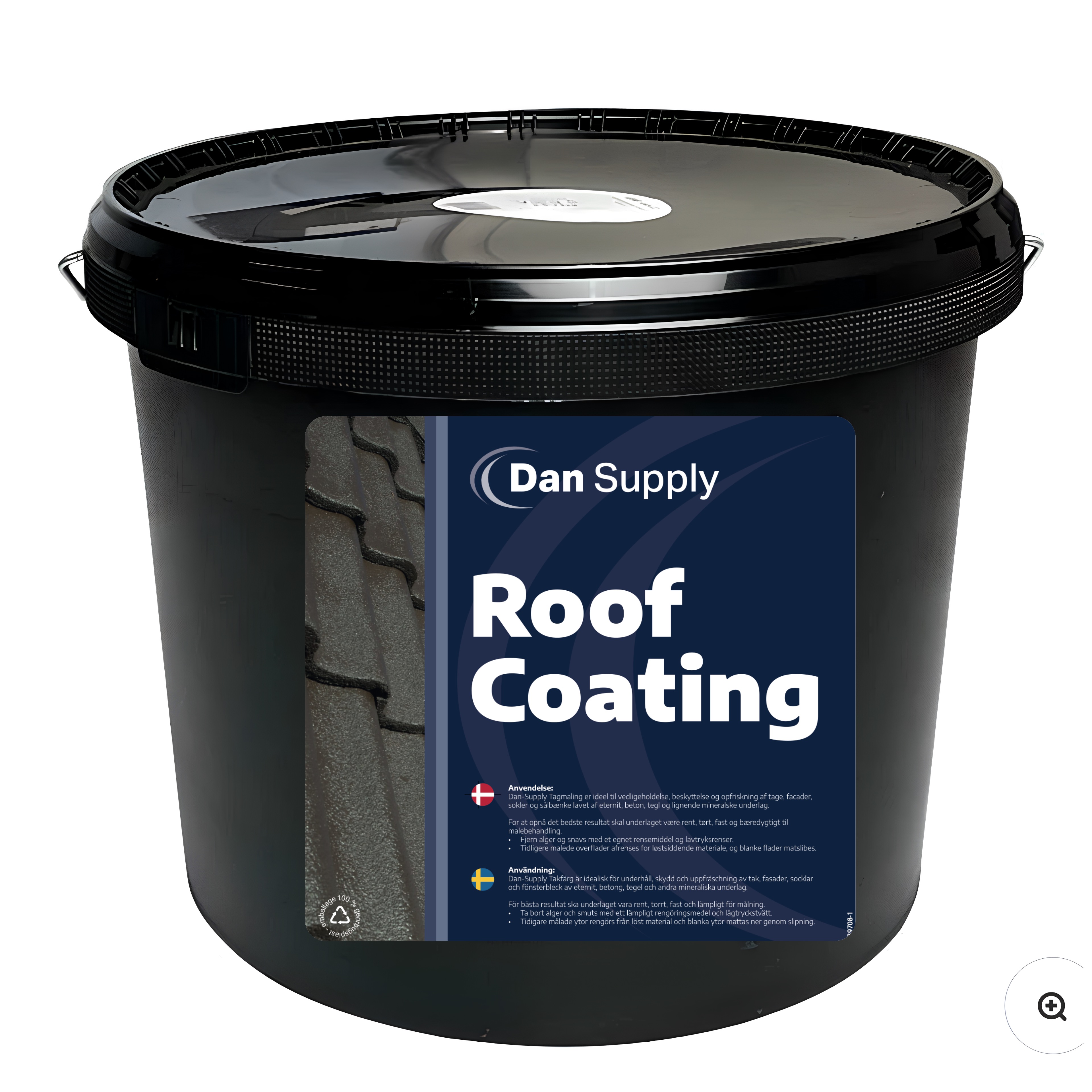 Takbeläggning SVART glansig 12 - 24x20 liter