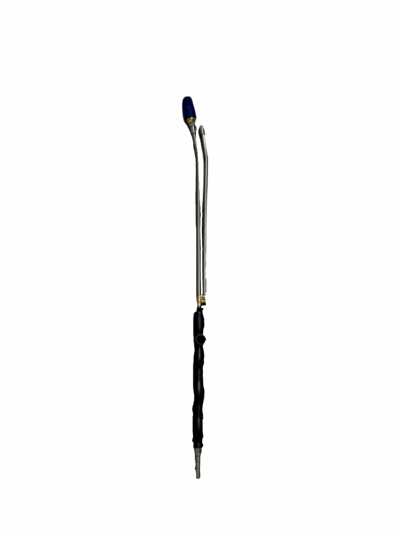 Högtryckslans med tryckreglering och turbomunstycken